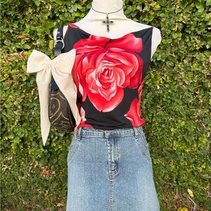 ✨Vintage Euro rose blouse